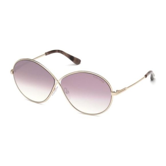 TOM FORD Gold L W Rania-02 Shiny W/Smoke Gradient Sunglasses